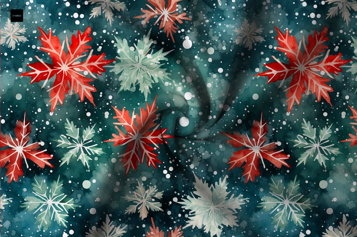 Grüne Schneeflocke Winterzeit Aktuelle Vorbestellung